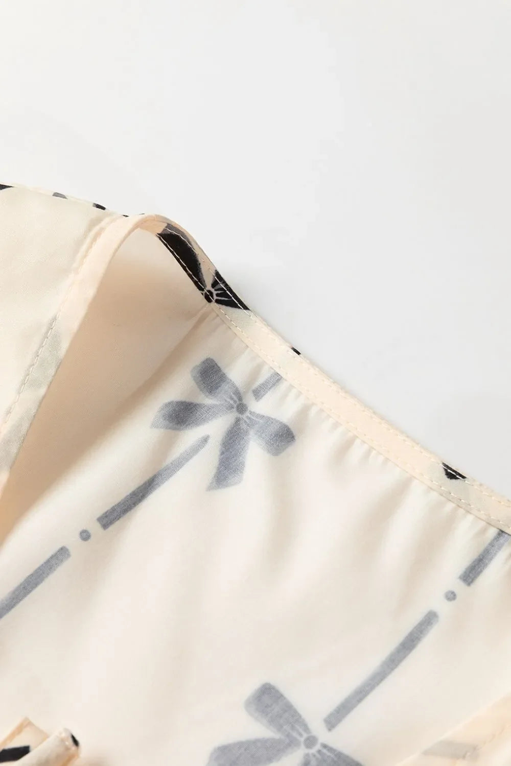 Tied Front Bow Print Peplum Tank