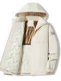 Men's Plus Size Hooded Zip Up Outdoor Jacket