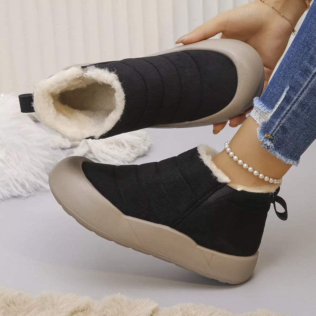 Warm Plush Lined Ankle Boots