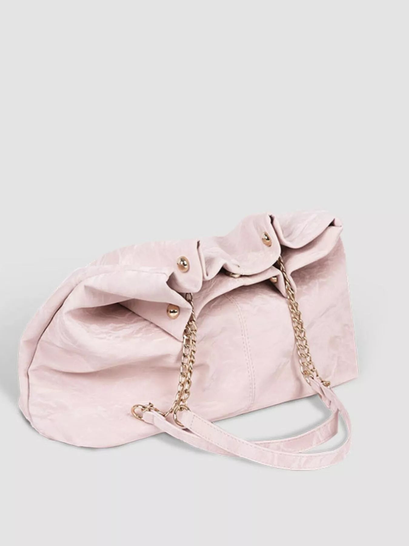 Chain-Accented Tote Bag