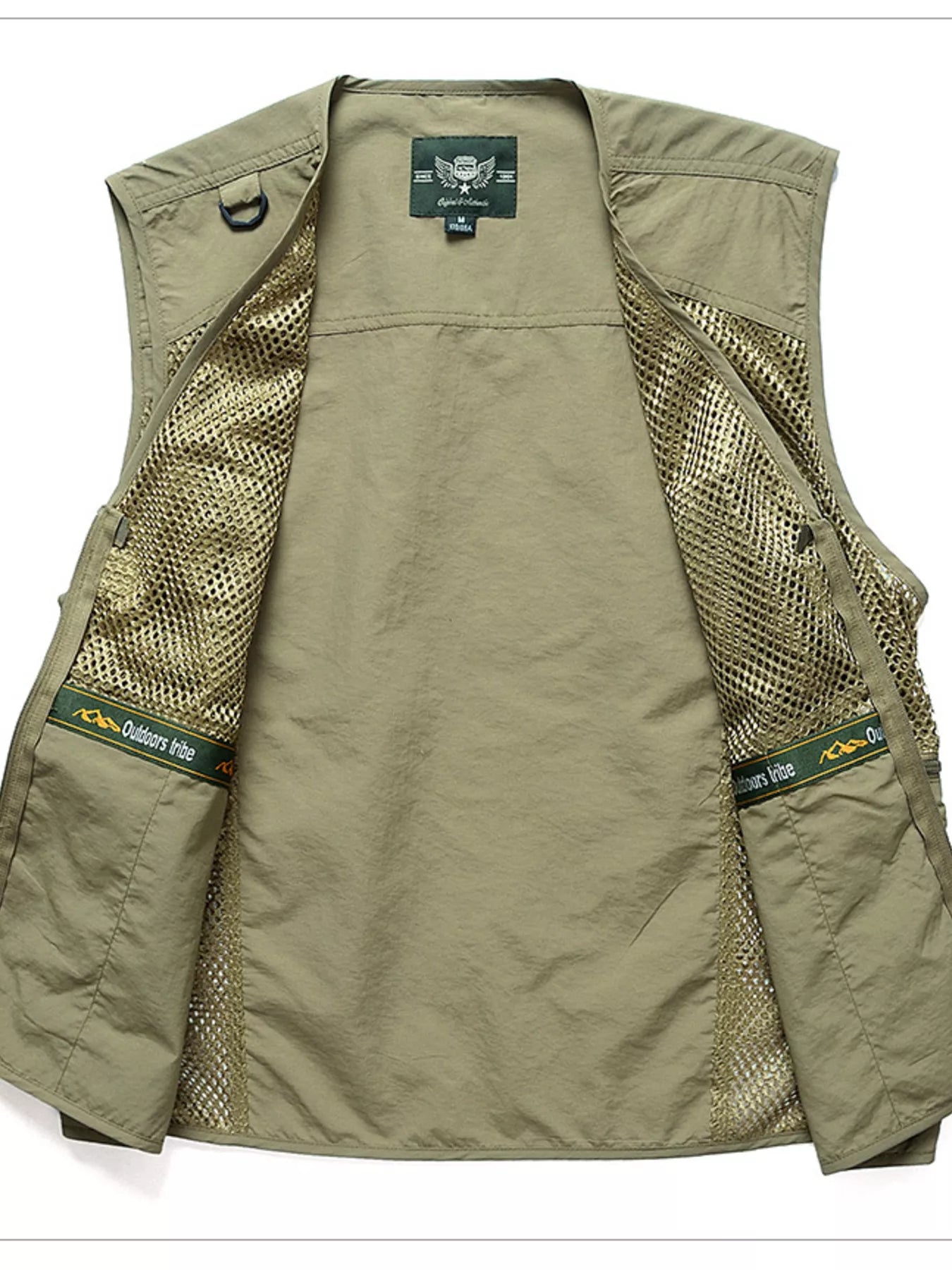 Men's Full Size Multi-Pocket Breathable Vest Plus Size