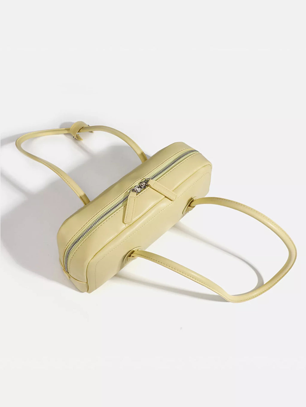 Solid Color Leather Shoulder Bag