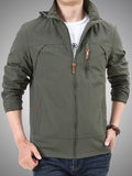 Men's Plus Size Lightweight Hooded Outdoor Jacket