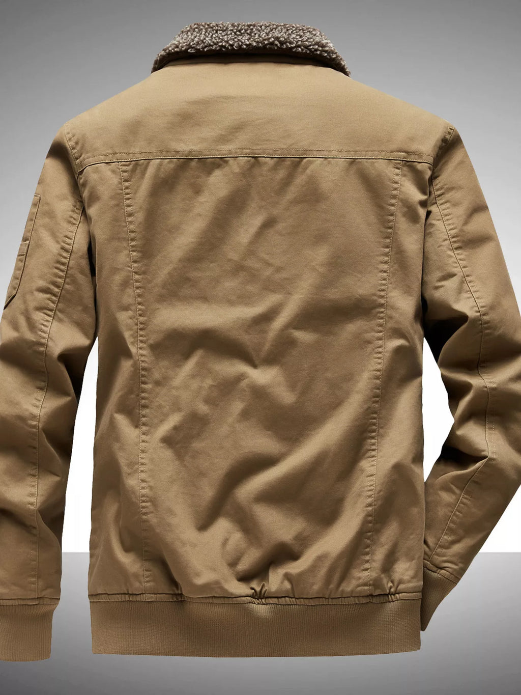 Men's Plus Size Winter Sherpa Lined Bomber Jacket