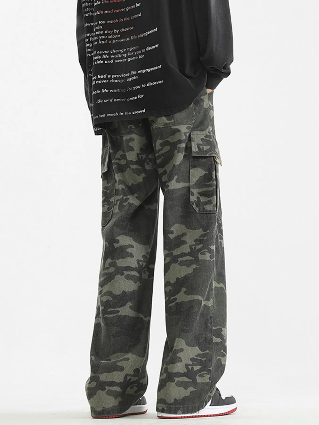 Men's Plus Size Loose Fit Camouflage Cargo Pants