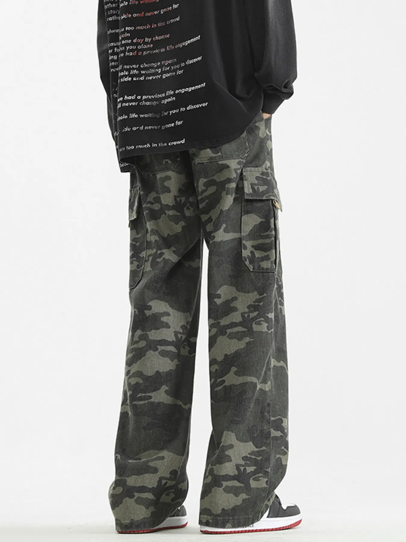 Men's Plus Size Loose Fit Camouflage Cargo Pants