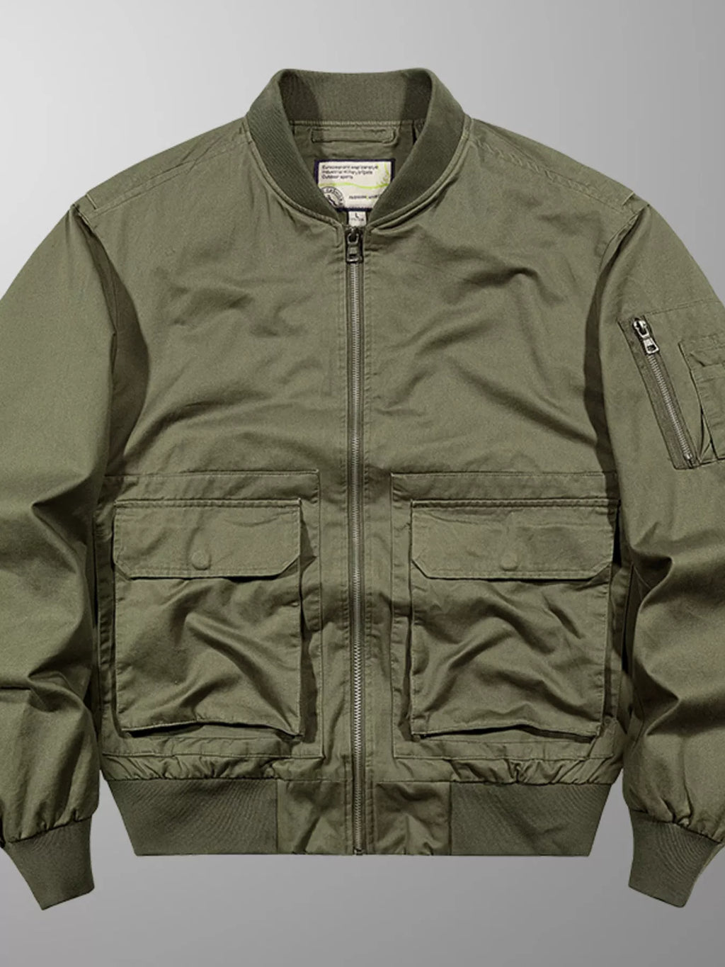 Men's Plus Size Zip Up Bomber Jacket