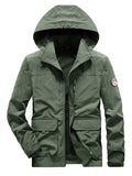 Men's Plus Size Lightweight Hooded Windproof Outdoor Jacket