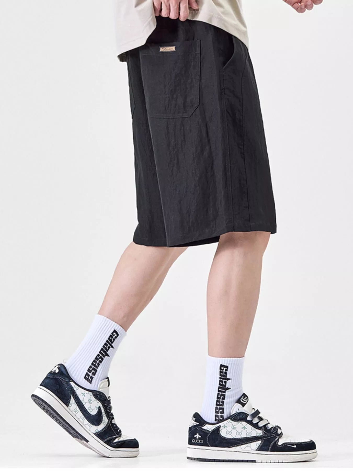 Men's Plus Size Casual Lightweight Drawstring Shorts