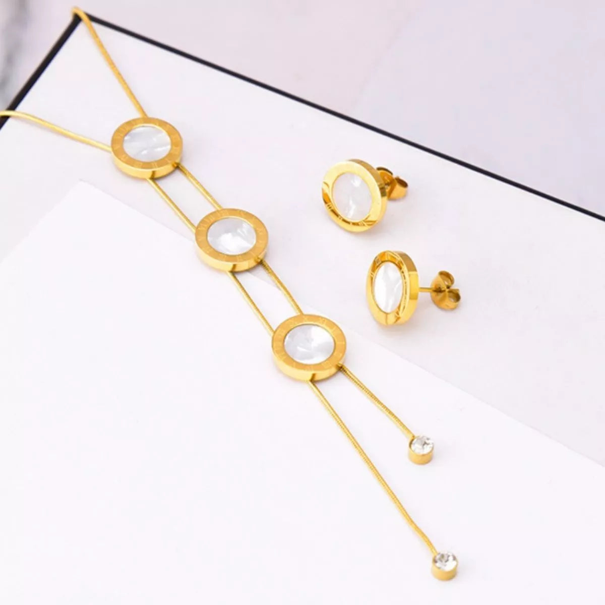 18K Gold-Plated Shell Jewelry Set