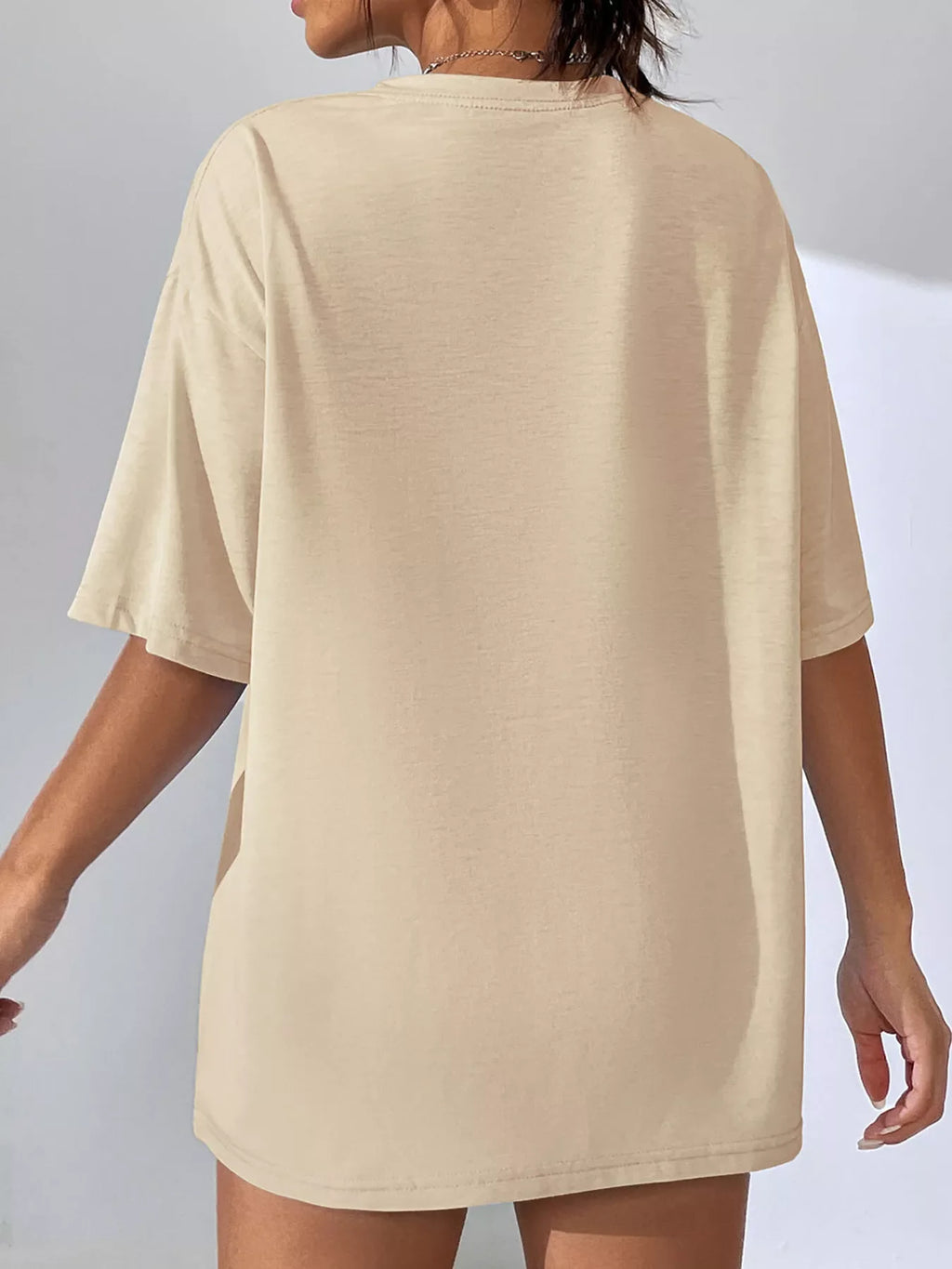 Oversized Solid Color Casual T-Shirt