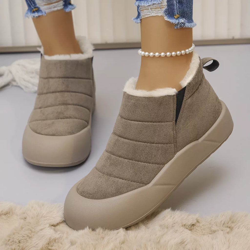 Warm Plush Lined Ankle Boots