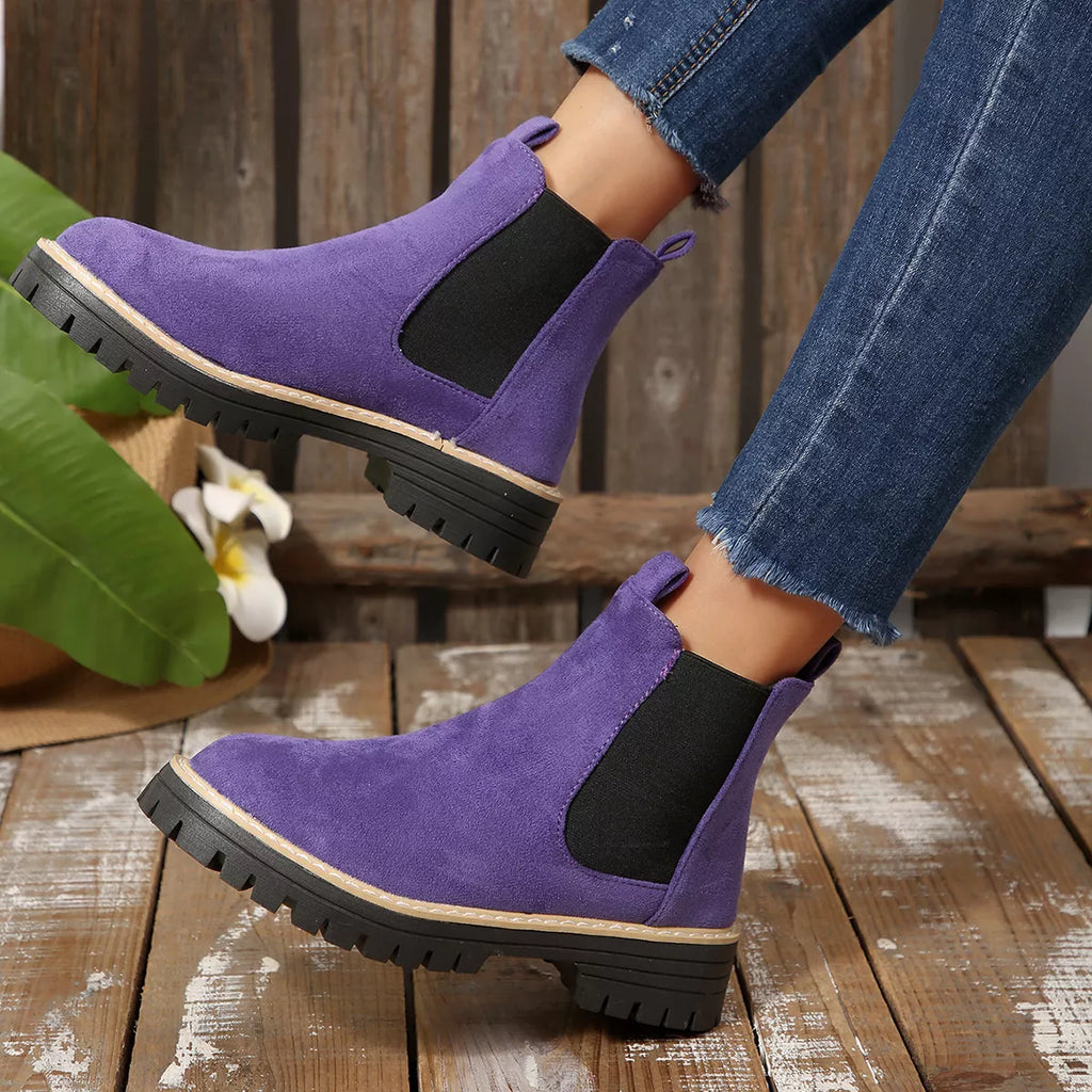 Round Toe Ankle Boots