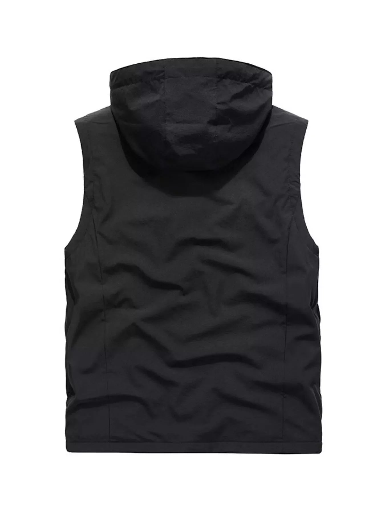 Men's Plus Size Hooded Zip Up Vest