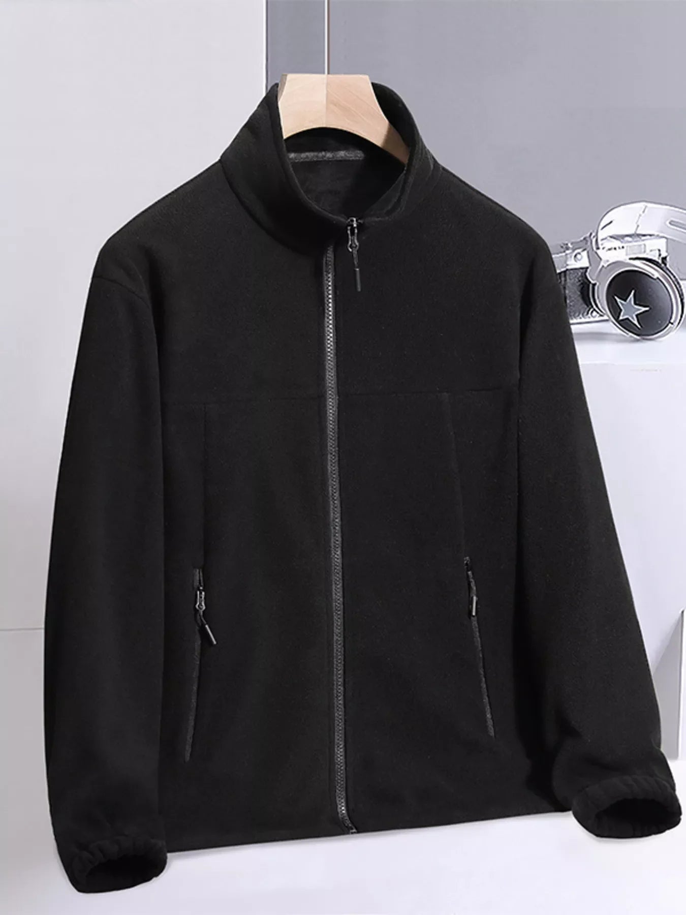 Men's Plus Size Fleece Full-Zip Jacket
