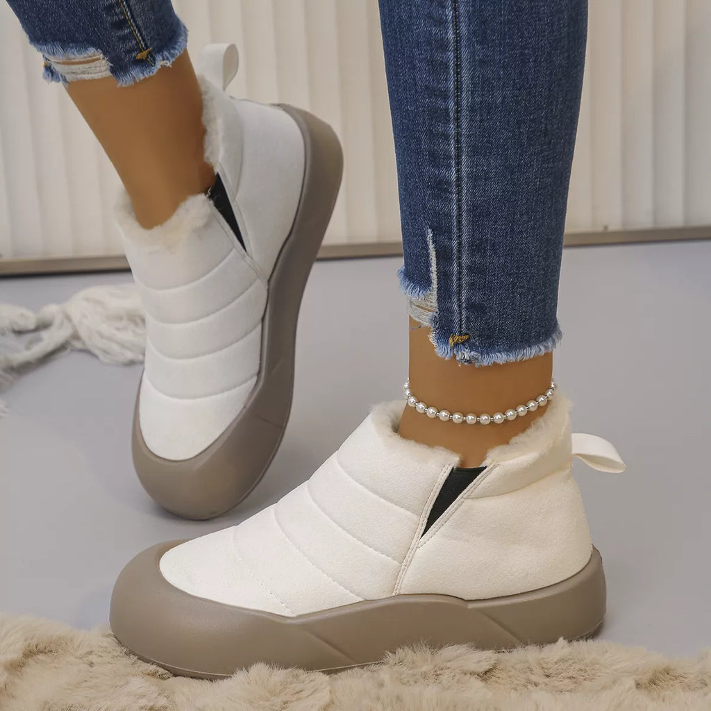 Warm Plush Lined Ankle Boots
