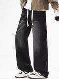 Men's Full Size Vintage Wash Wide Leg Jeans Plus Size