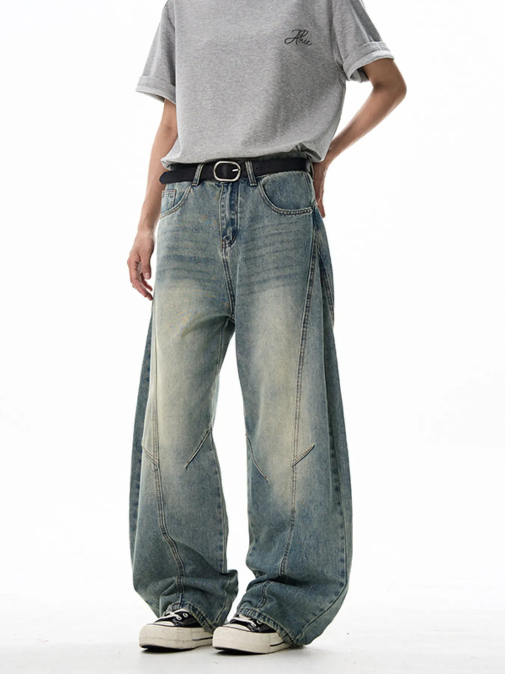Men's Vintage Wide Leg Jeans