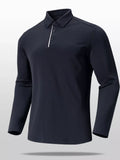 Men's Plus Size Long Sleeve Slim Fit Polo Shirt