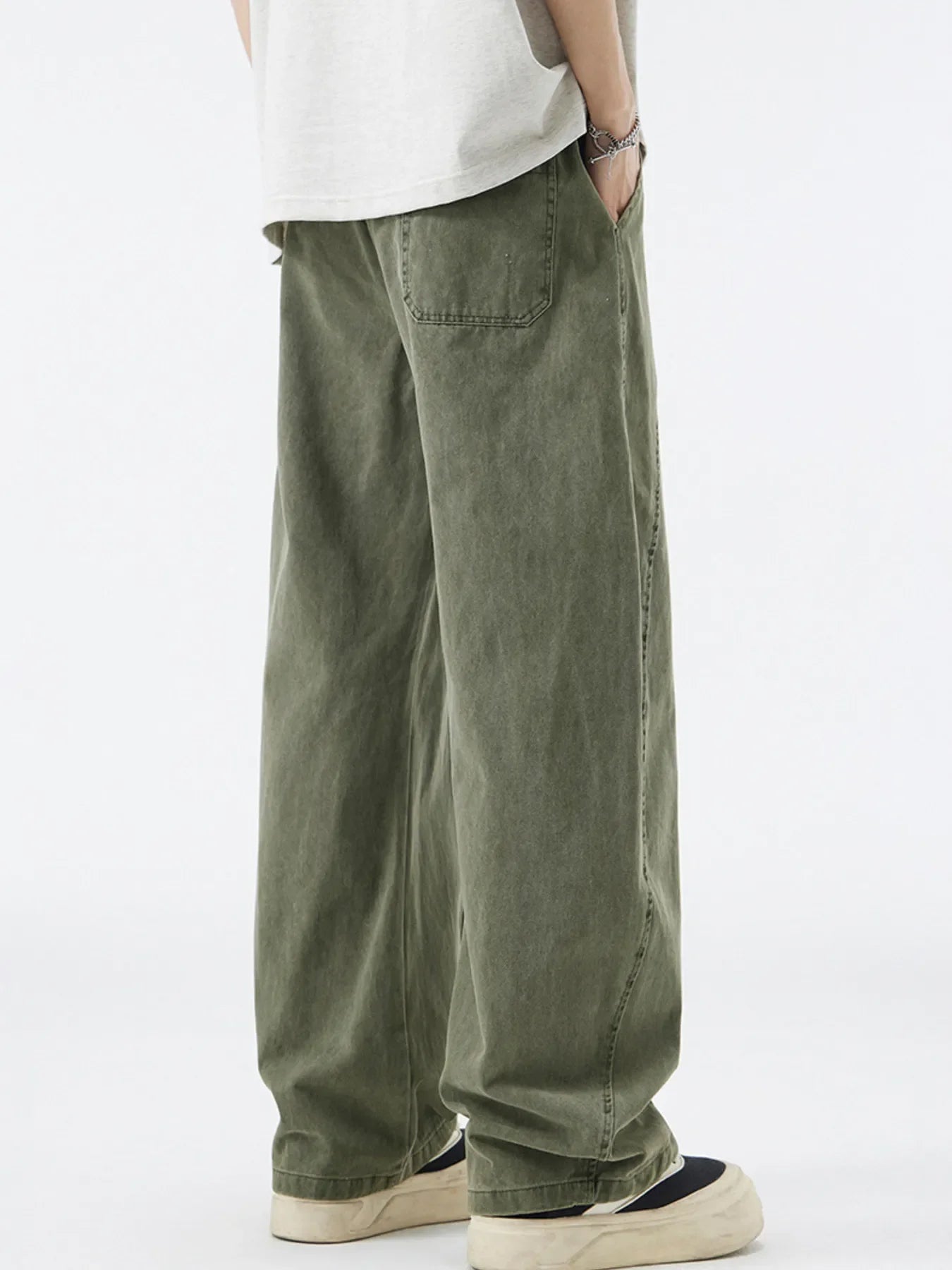 Men's Wash Wide Leg Pants