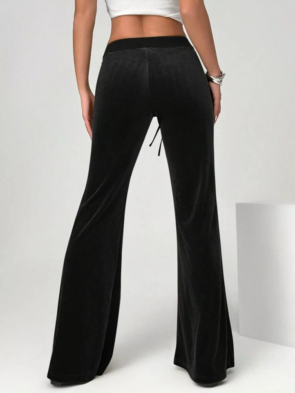 Velvet Flare Leg Pants