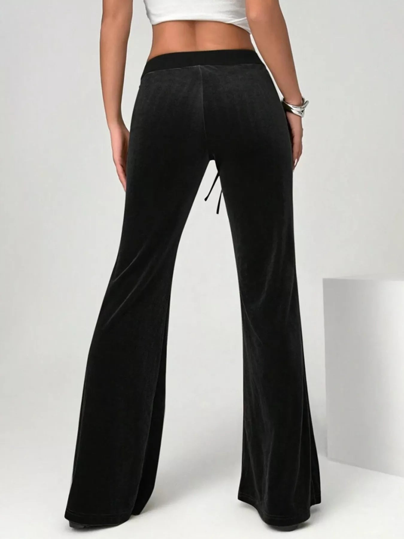 Velvet Flare Leg Pants