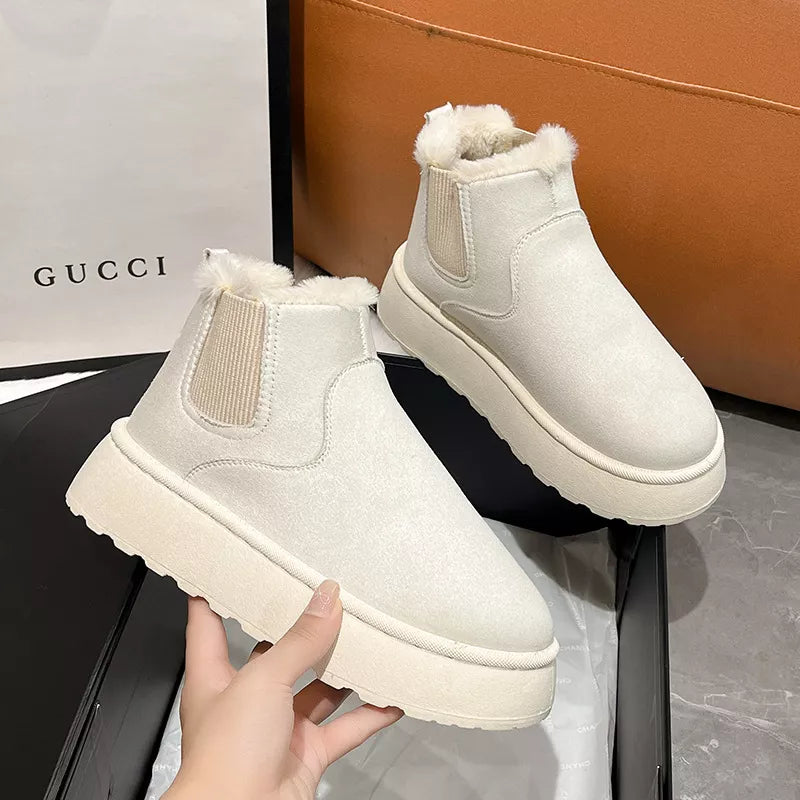 Round Toe Platform Boots