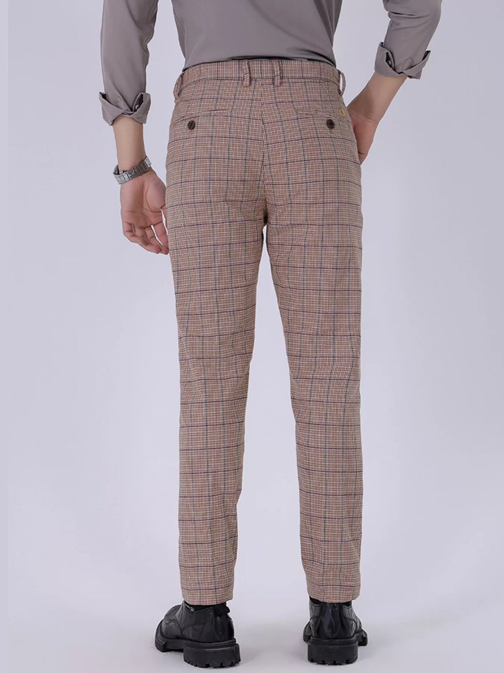 Men's Slim Fit Plaid Pants