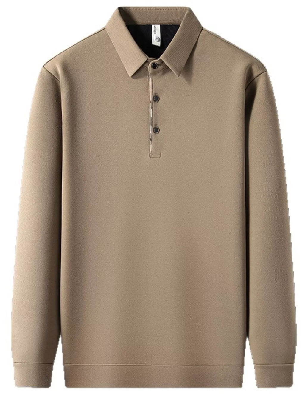 Men's Plus Size Long Sleeve Classic Fit Polo