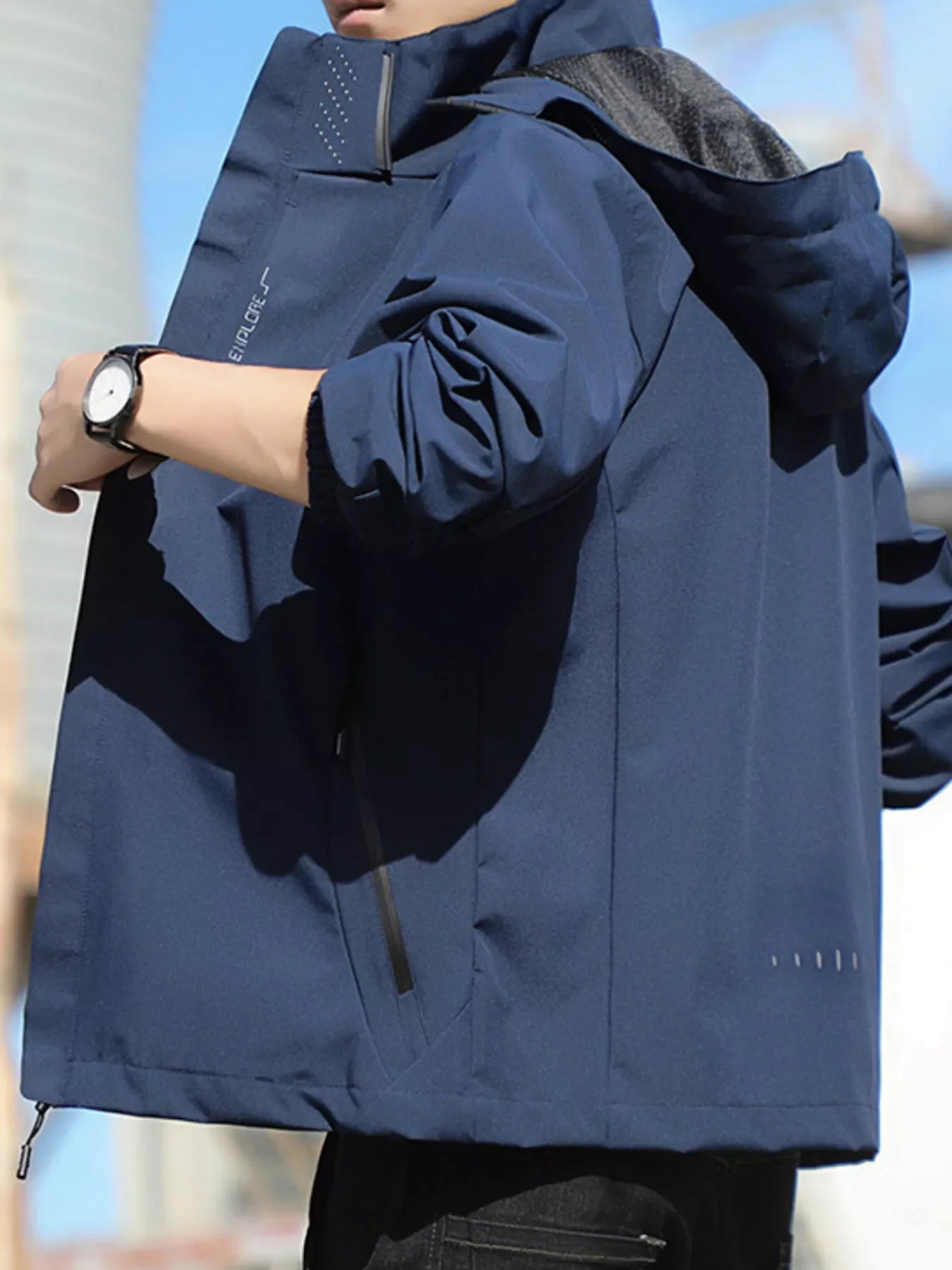 Men's Plus Size Casual Windproof Hooded Jacket