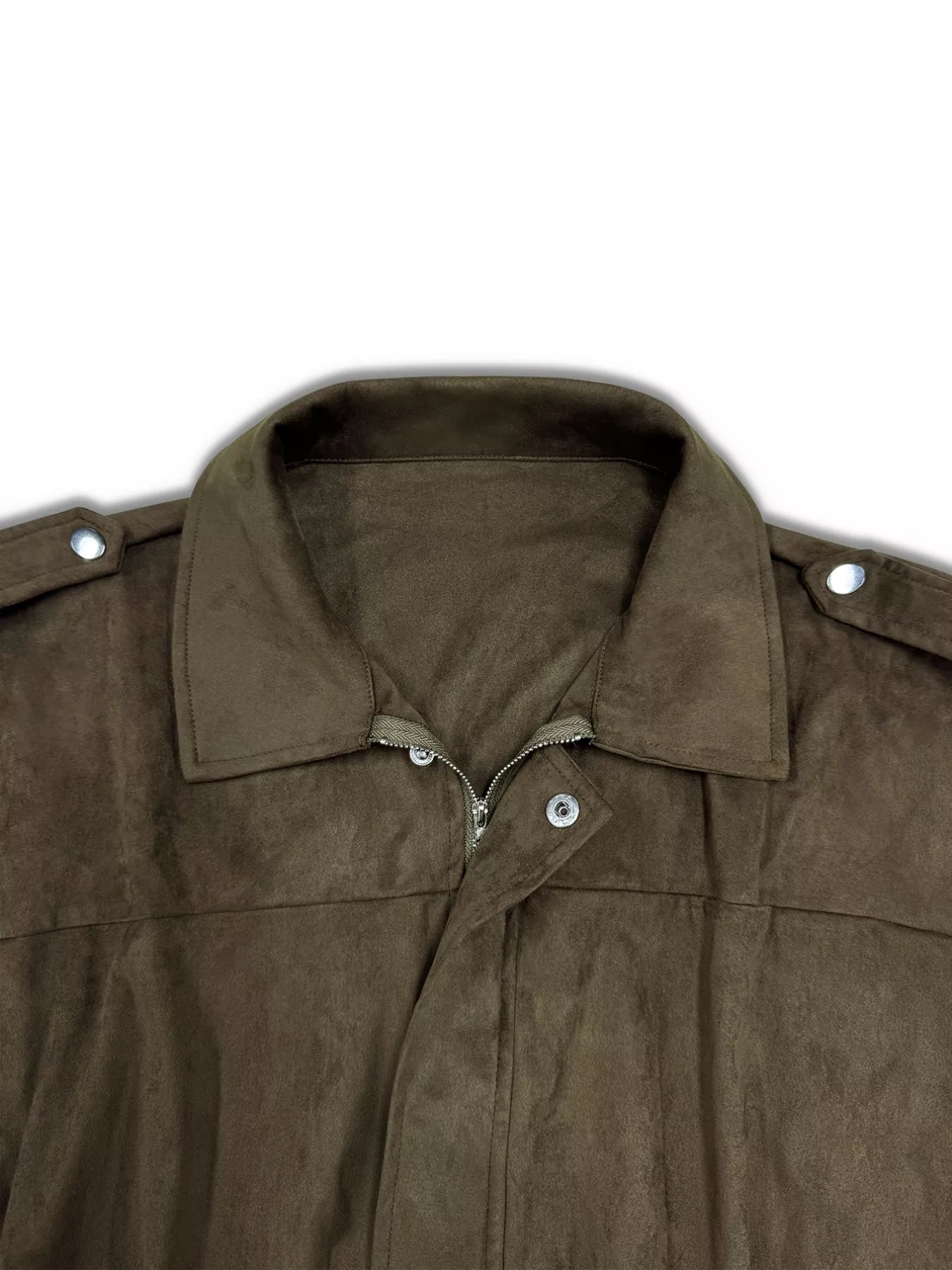 Plus Size Suede Cropped Bomber Jacket