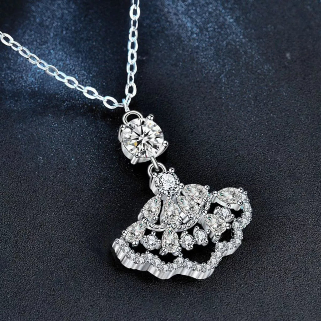 925 Sterling Silver Moissanite Pendant Necklace