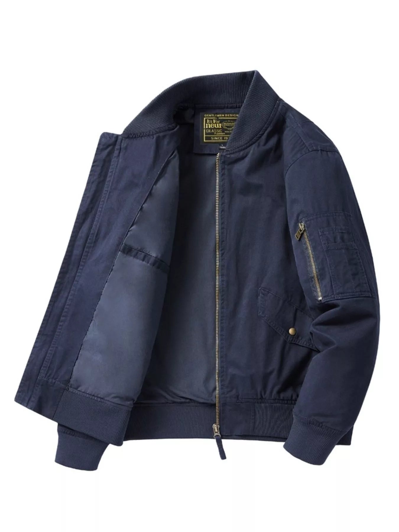 Men's Plus Size Zip Up Bomber Jacket