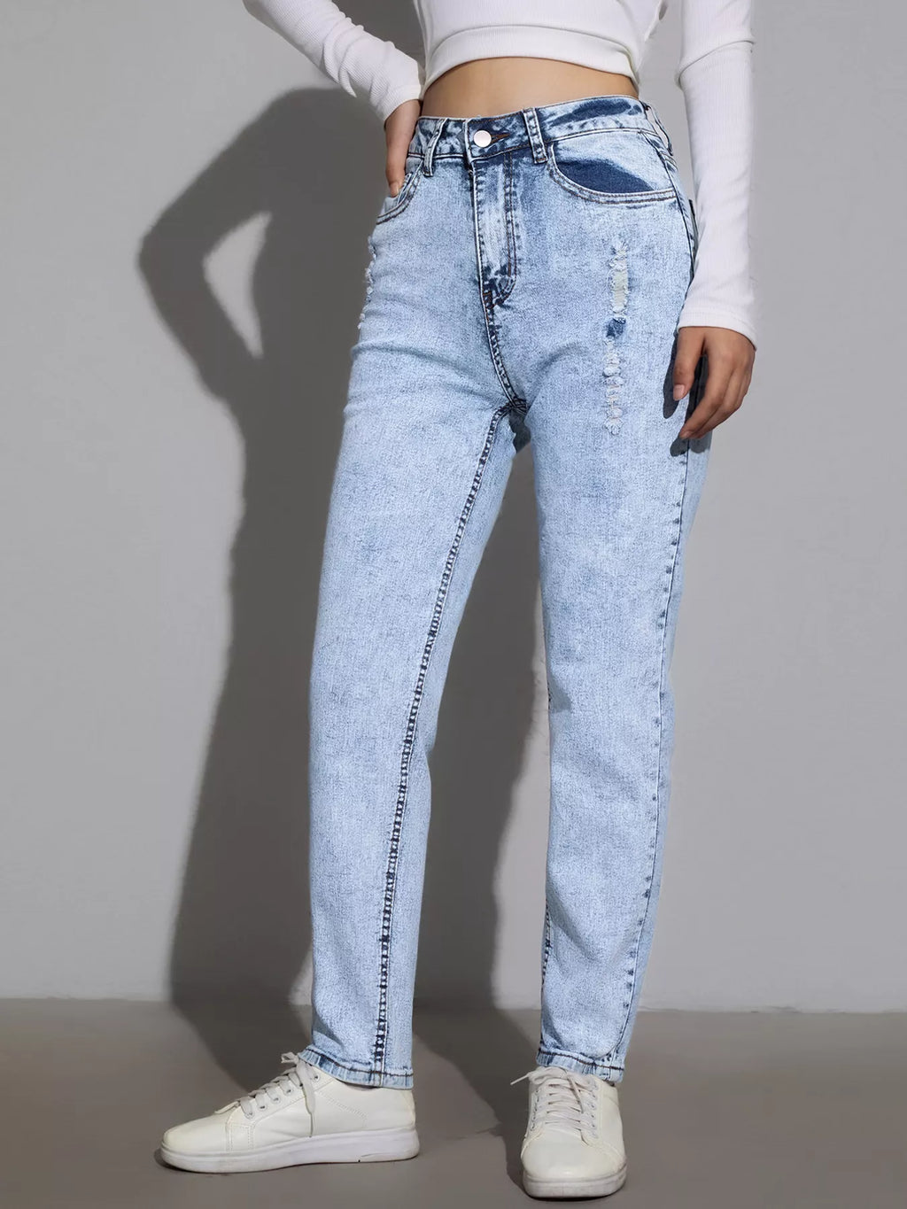 High Waist Slim Fit Jeans