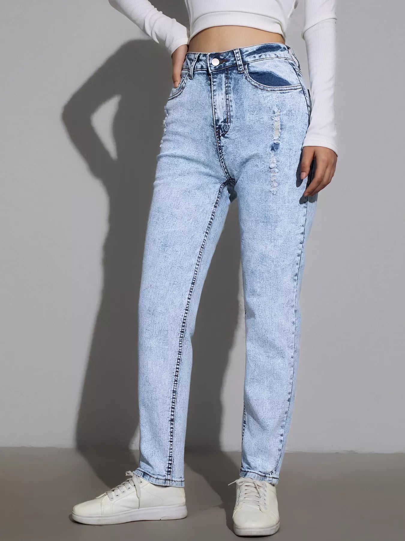 High Waist Slim Fit Jeans