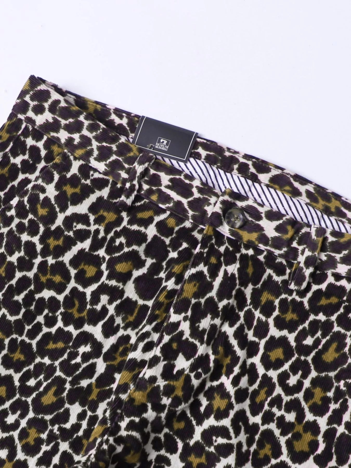 Men's Leopard Print Slim-Fit Pants