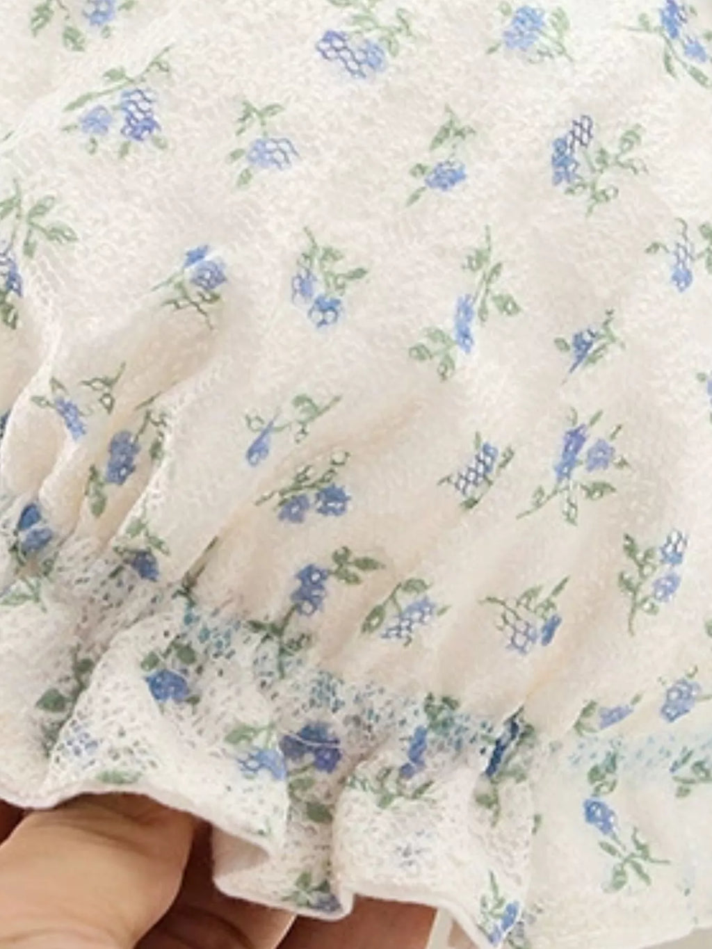 Children's Floral Print Bunny Ear Hat