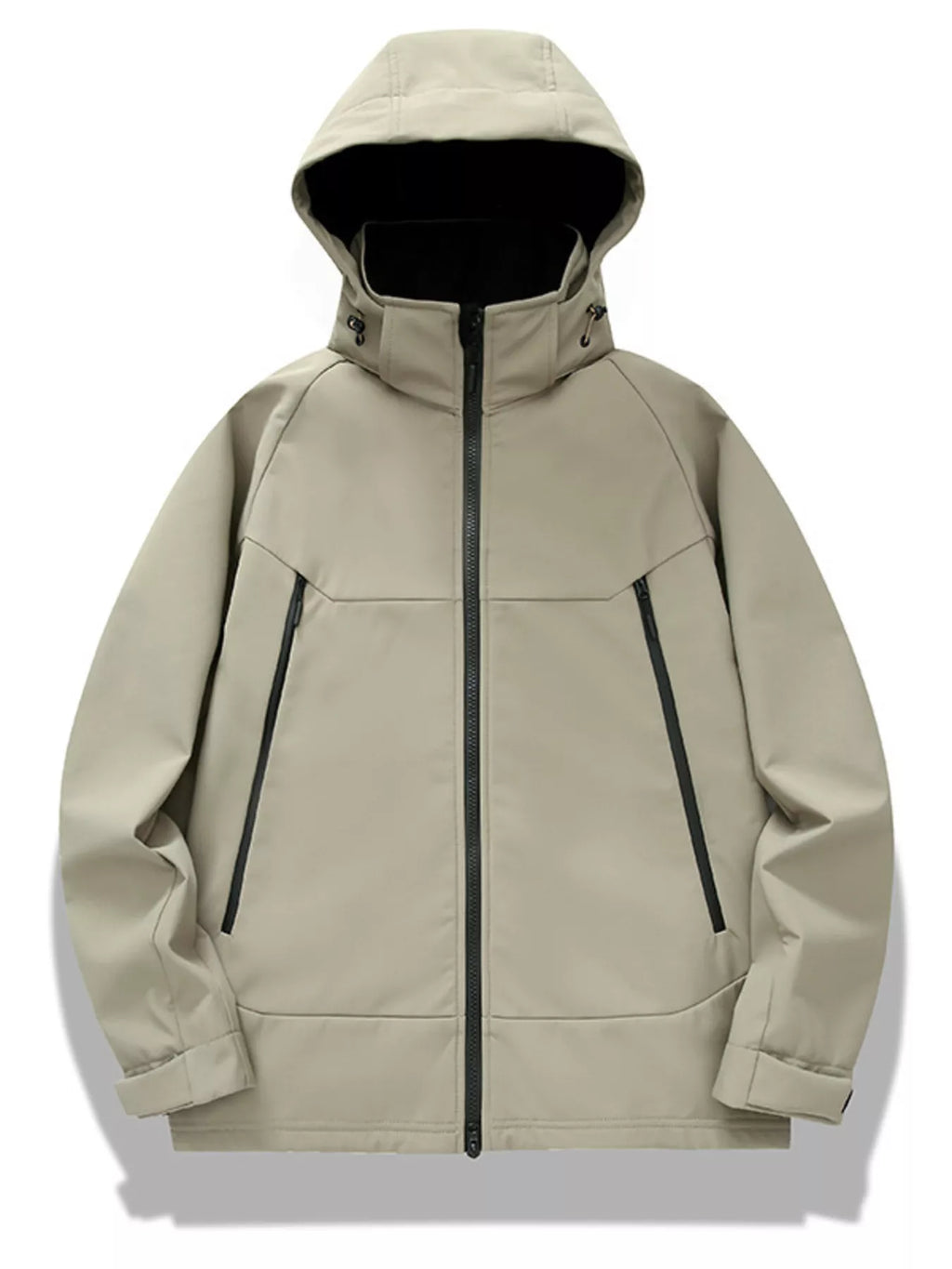 Men's Plus Size Hooded Zip Up Windproof Jacket