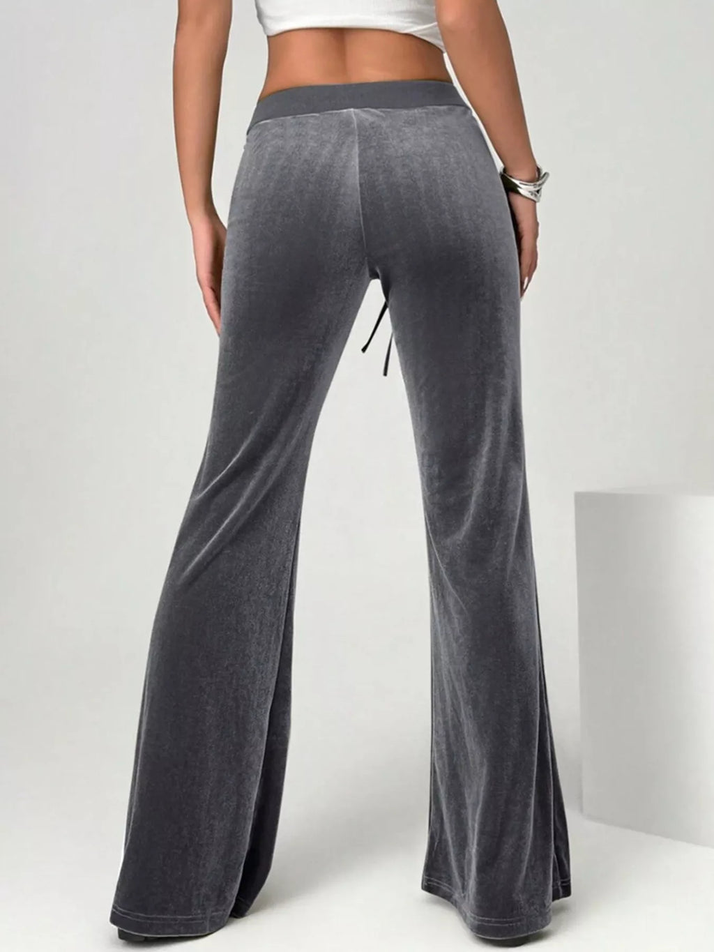 Velvet Flare Leg Pants