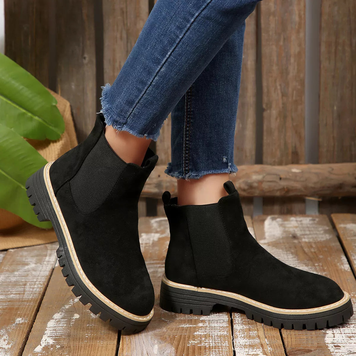 Round Toe Ankle Boots