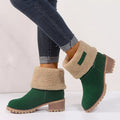 Round Toe Block Heels Boots