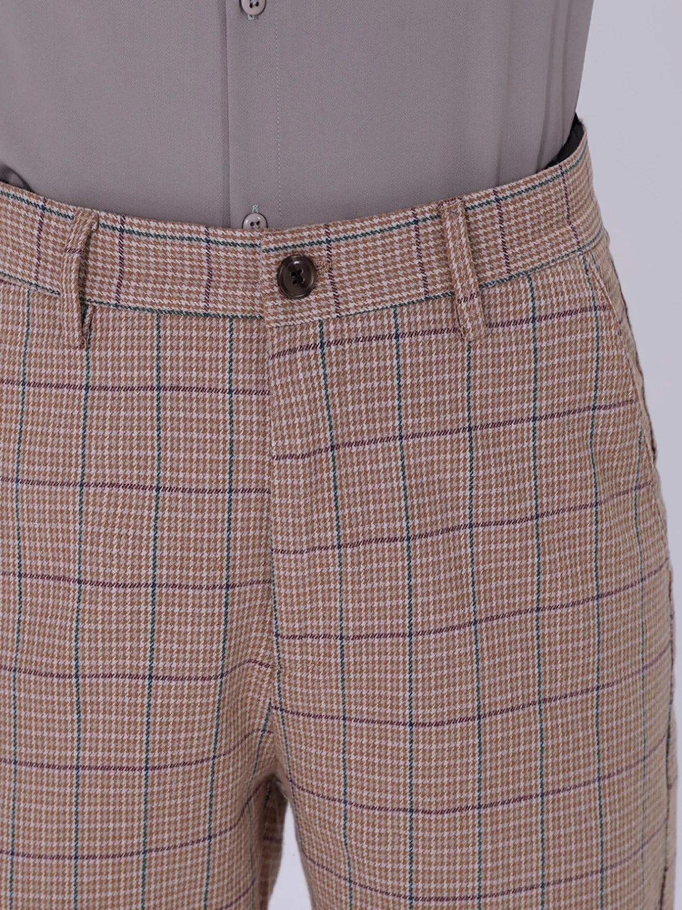 Men's Slim Fit Plaid Pants