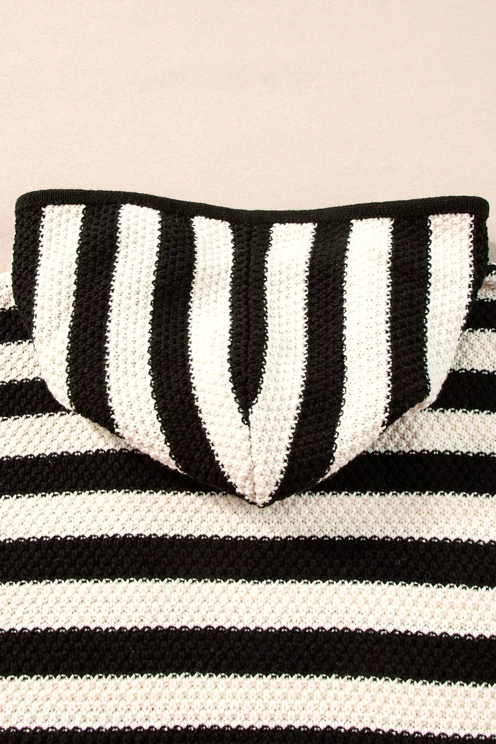 Striped Long Sleeve Hooded Sweater
