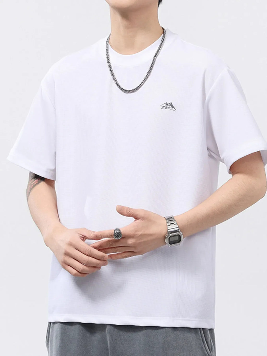 Men's Plus Size Round Neck Short Sleeve T-Shirt