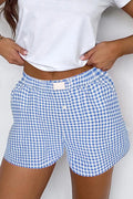 Plaid Gingham High Waist Shorts