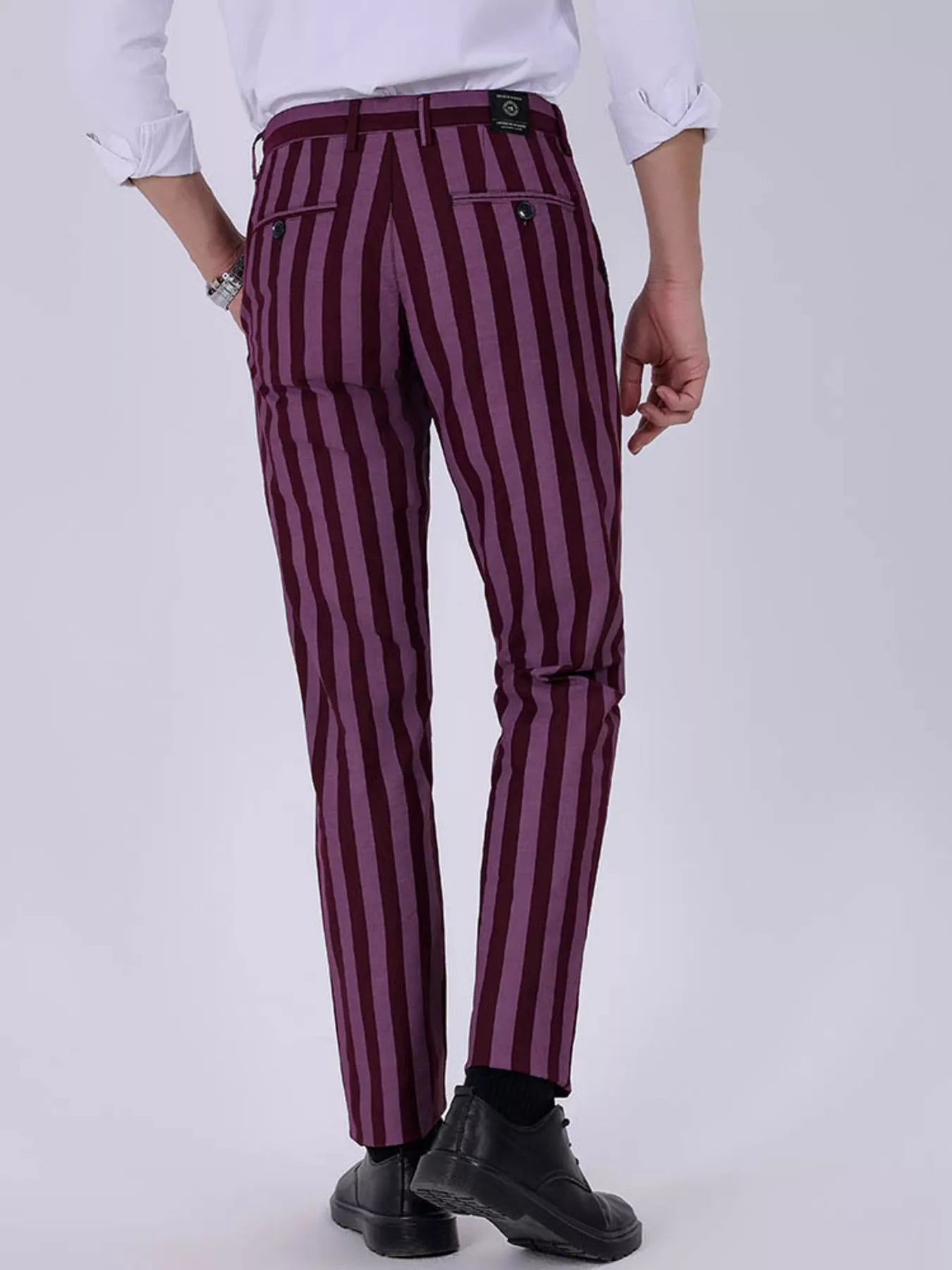 Men's Striped Slim-Fit Pants