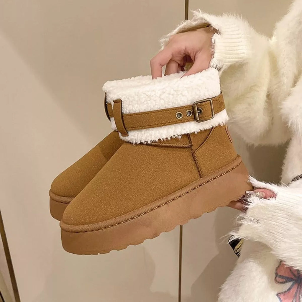 Cozy Plush-Lined Winter Ankle Boots