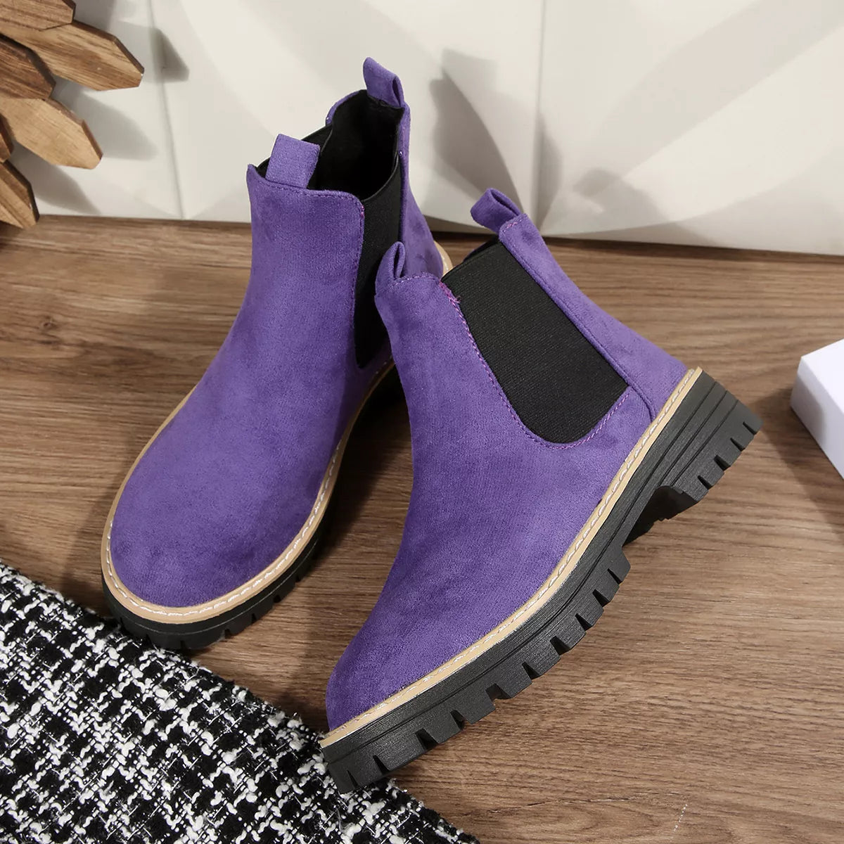 Round Toe Ankle Boots