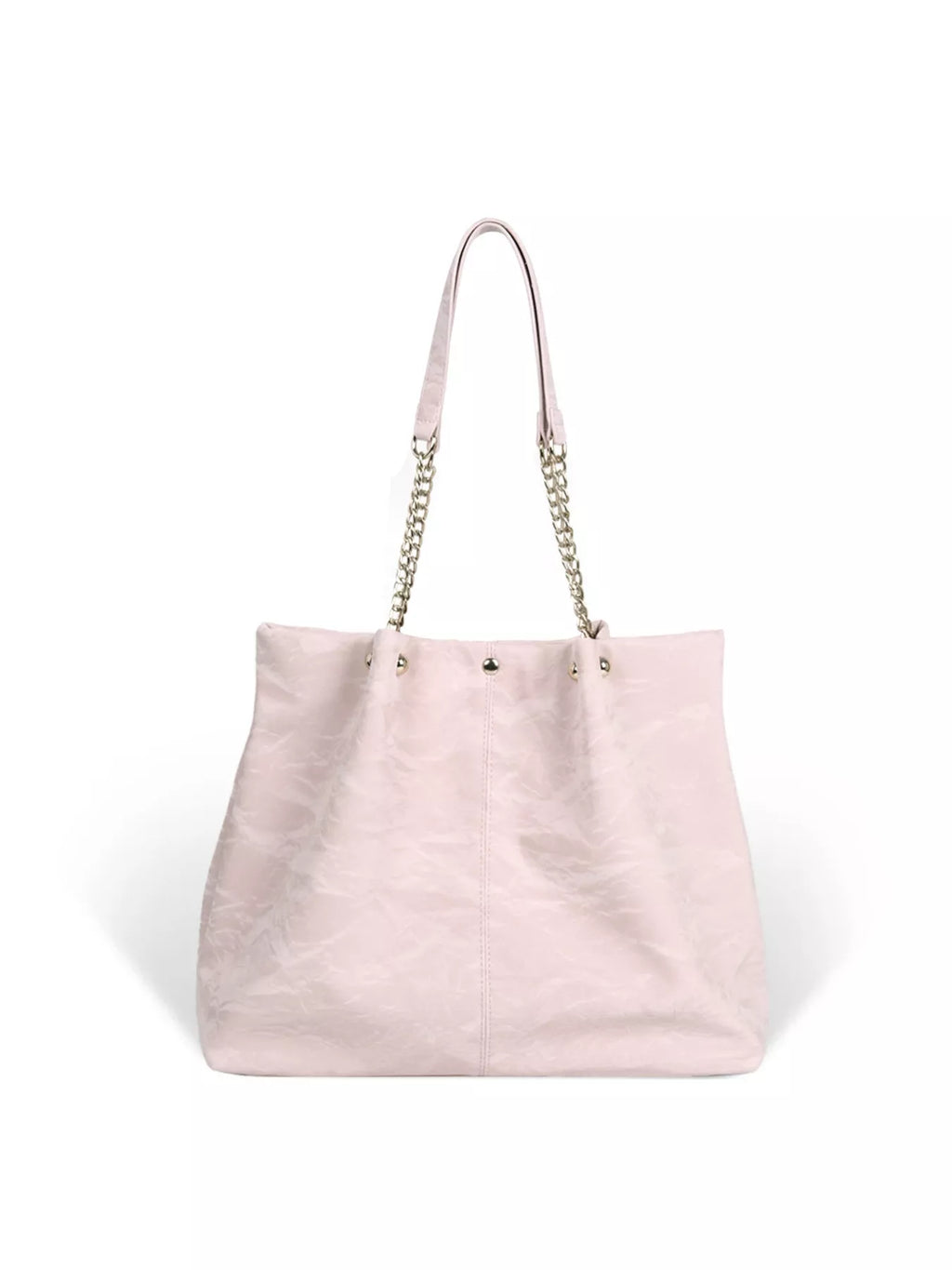 Chain-Accented Tote Bag
