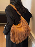 Fringe Suede Crossbody Bag